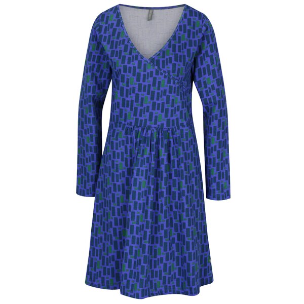 Rochie mov cu imprimeu geometric Tranquillo Axun