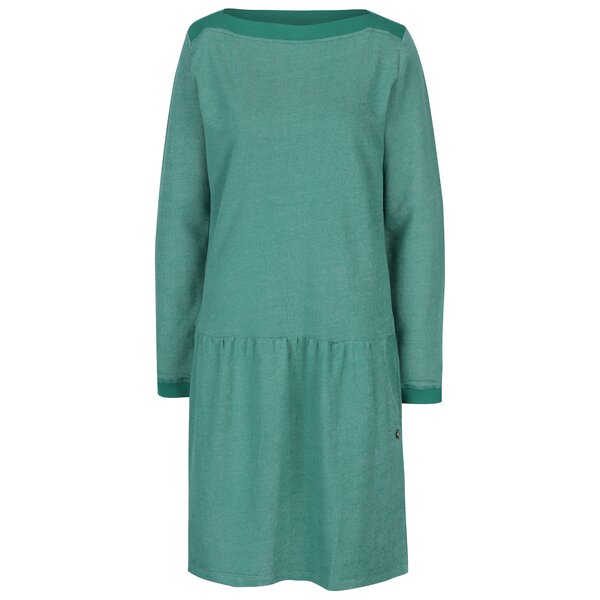 Rochie verde cu pliuri în talie Tranquillo Fran