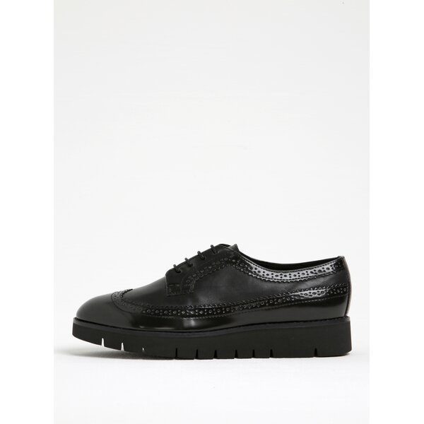 Pantofi negri Oxford din piele cu platformă Geox Blenda C