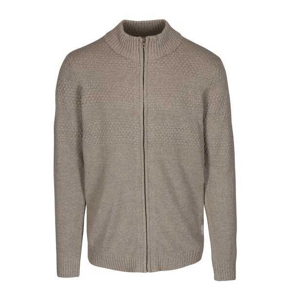 Cardigan bej cu model geometric - Jack & Jones Duberry