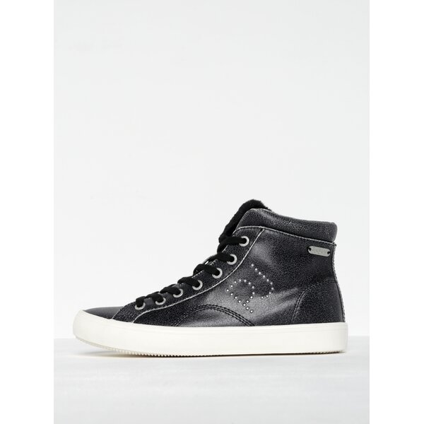 Pantofi sport tip gheată negri pentru femei Pepe Jeans Clinton Sally