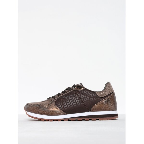 Pantofi sport maro cu bronz pentru femei Pepe Jeans Verona Remake