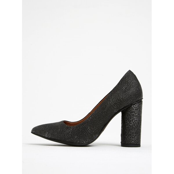 Pantofi gri din piele întoarsă cu toc Selected Femme Alexandra