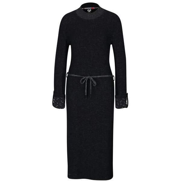 Rochie neagră cu mâneci lungi Ragwear Provence