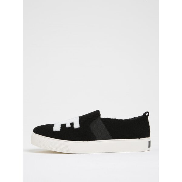 Pantofi slip on negri cu blană artificială ALDO Loveawen