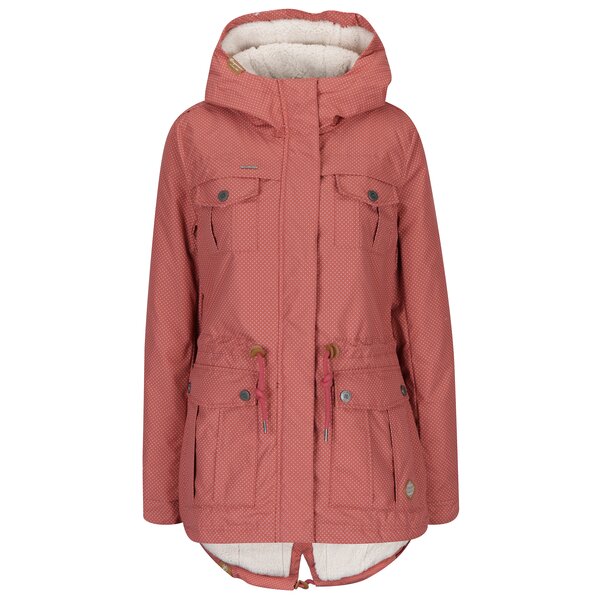 Geacă parka roz cu buline Ragwear Laika Minidots