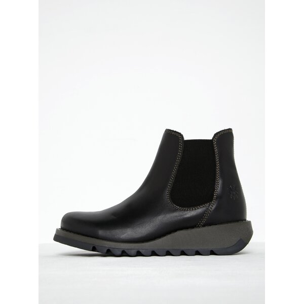 Ghete chelsea negre din piele naturală pentru femei - FLY London