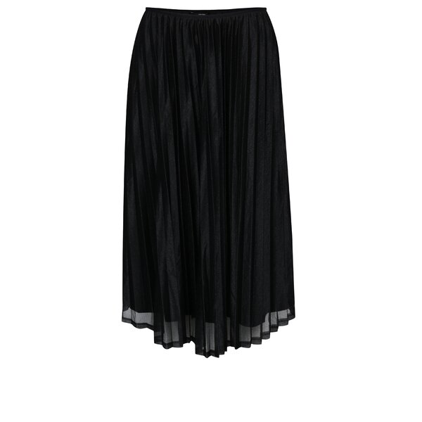 Fustă neagră cu pliuri și talie elastică - VERO MODA Glitzy