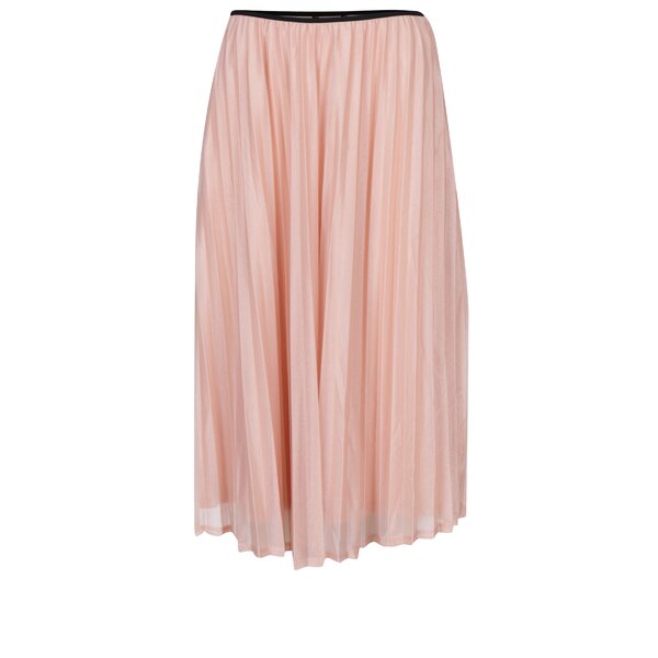 Fusta roz piersică cu aspect lucios - VERO MODA Glitzy