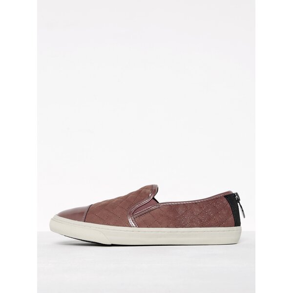 Teniși slip-on maro din piele naturală pentru femei - Geox Giyo