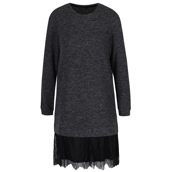 Rochie gri închis melanj cu dantelă - VERO MODA Gigi