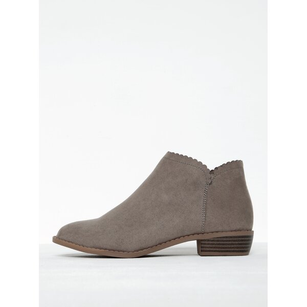 Botine gri cu toc mic Dorothy Perkins