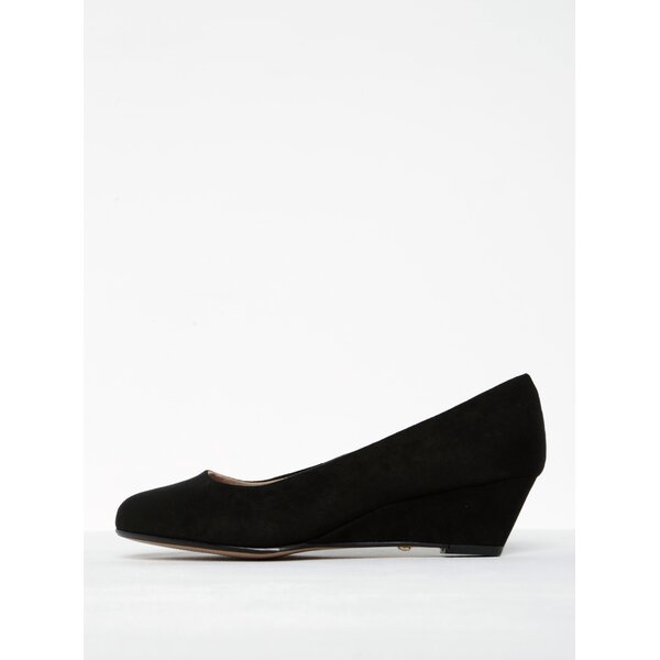 Pantofi negri wedge din piele sintetica Dorothy Perkins