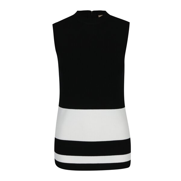 Top negru tricotat cu dungi albe M&Co