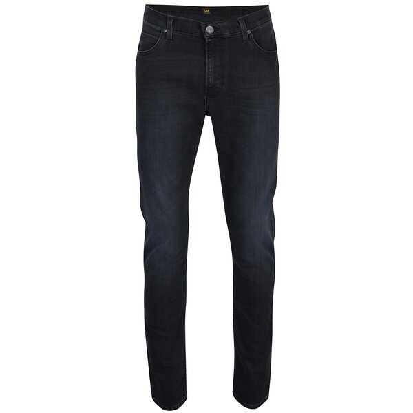 Blugi negri slim fit cu aspect uzat pentru bărbați Lee Rider