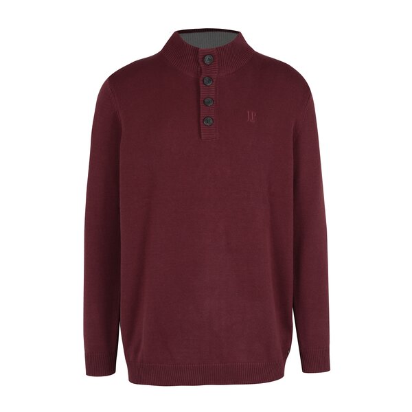 Pulover bordo cu nasturi pentru bărbați JP 1880