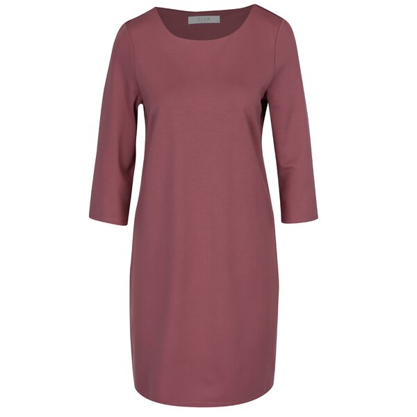 Rochie roz-prafuit cu maneci 3/4 VILA Miracles