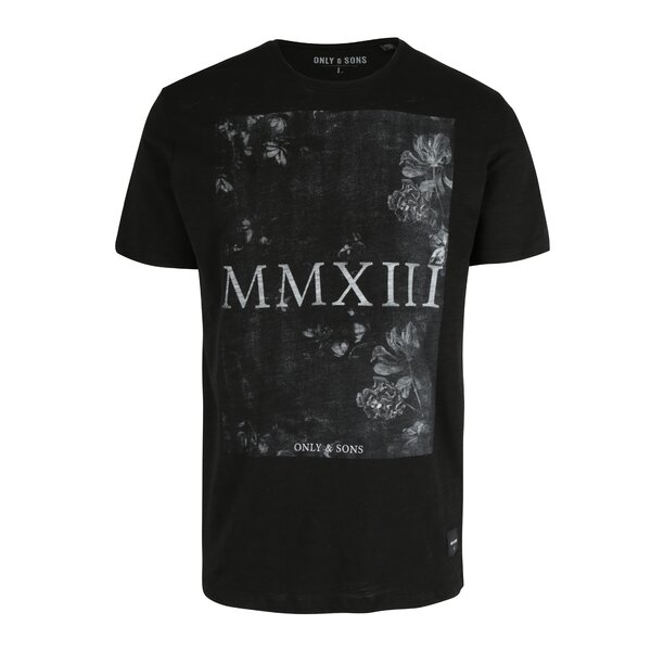 Tricou lejer negru cu print - ONLY & SONS Max