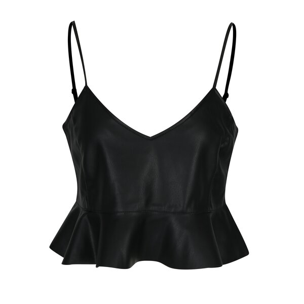 Crop top peplum negru VILA Famila
