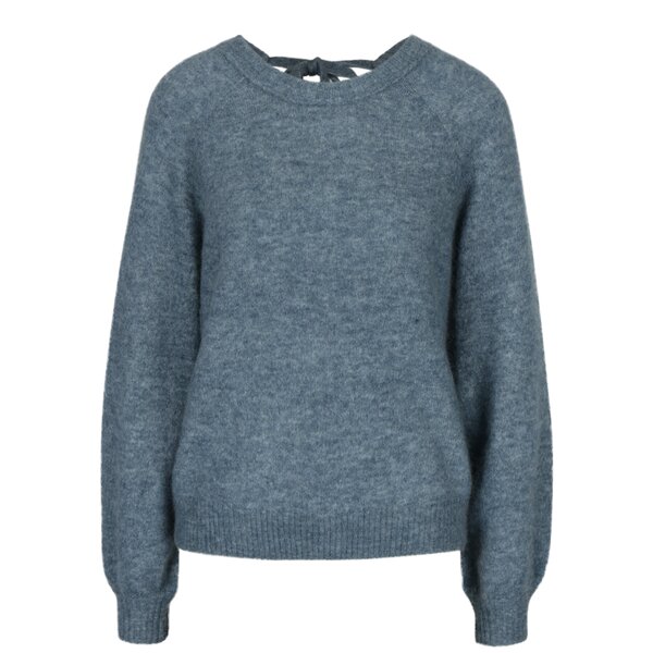 Pulover albastru cu amestec de lână&mohair Selected Femme Kaila