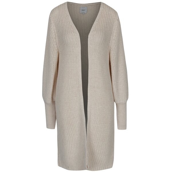 Cardigan crem cu mâneci balon ONLY Kendra