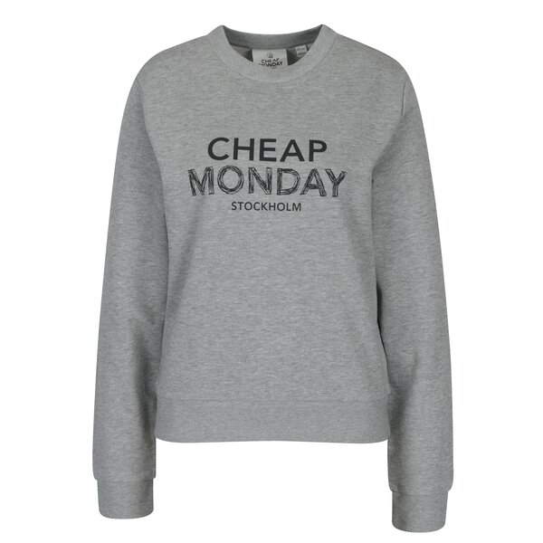 Bluză gri melanj cu amestec de bumbac organic - Cheap Monday