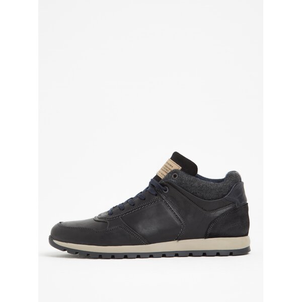 Pantofi sport negri din piele naturală Bullboxer