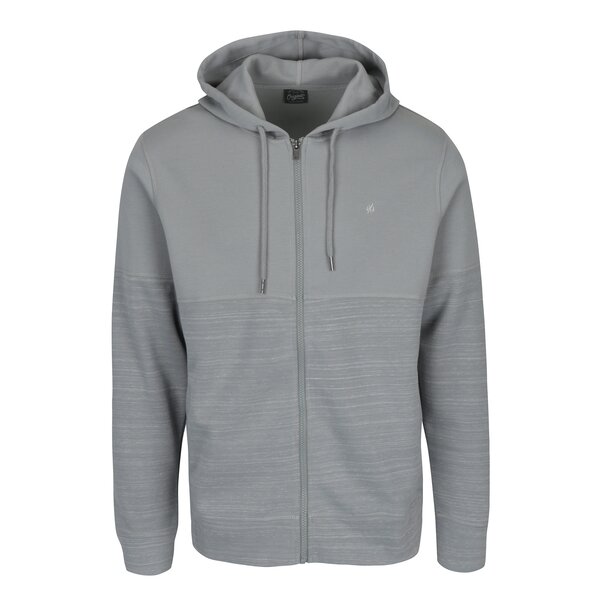 Hanorac gri deschis cu glugă, buzunare și logo - Jack & Jones Kean