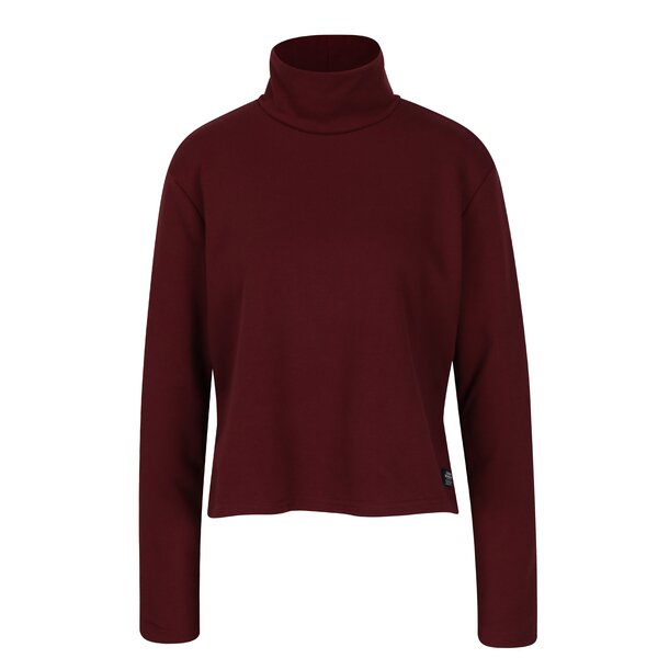 Bluză roșu bordo cu guler înalt - Cheap Monday