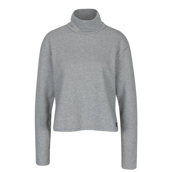 Bluză gri cu guler înalt din amestec de bumbac organic - Cheap Monday