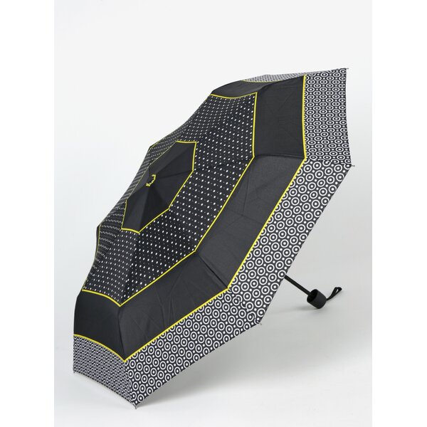 Umbrelă neagră cu print pentru femei Derby