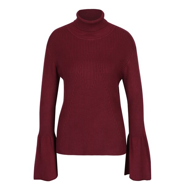 Pulover bordo cu mâneci clopot VERO MODA Norwalk