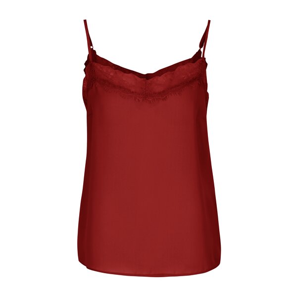Top bordo cu dantelă VERO MODA Ariel