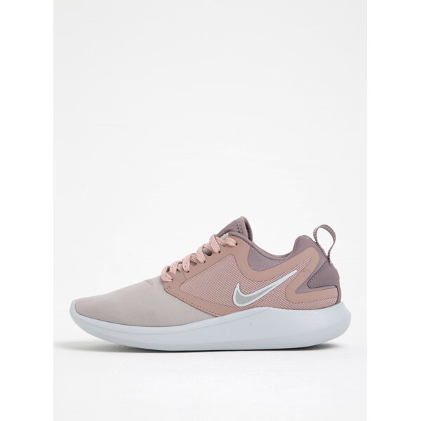 Pantofi sport roz cu alb de alergat pentru femei Nike Lunarsolo