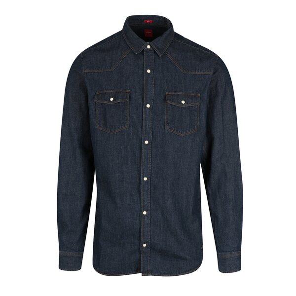 Cămașă slim fit din denim pentru bărbați- s.Oliver