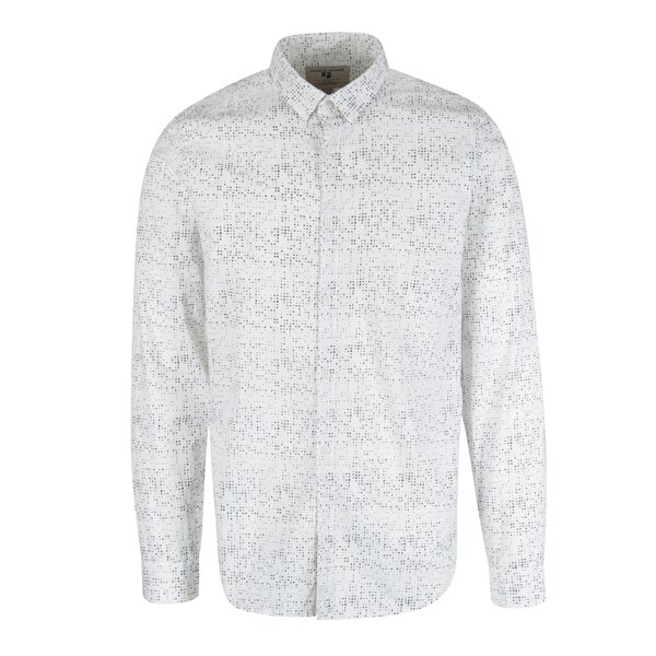 Camasa alba cu print pentru barbati Garcia Jeans