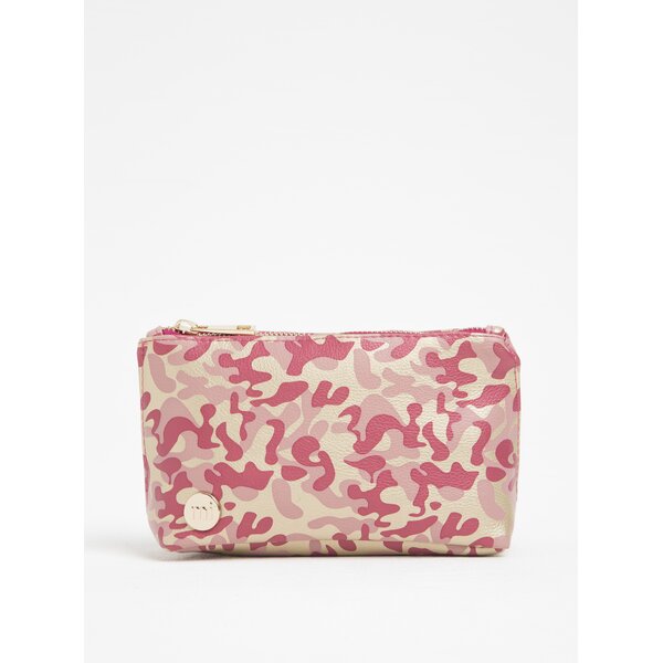 Portfard roz cu print camuflaj - Mi-Pac Make Up Bag