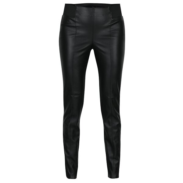 Colanți negri cu aspect de piele VERO MODA Siva