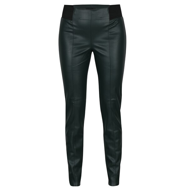 Colanți verzi cu aspect de piele VERO MODA Siva