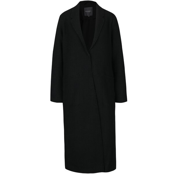 Palton negru lung Broadway Malea