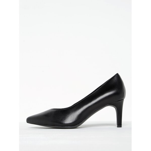 Pantofi clasici negri din piele cu toc stiletto Tamaris