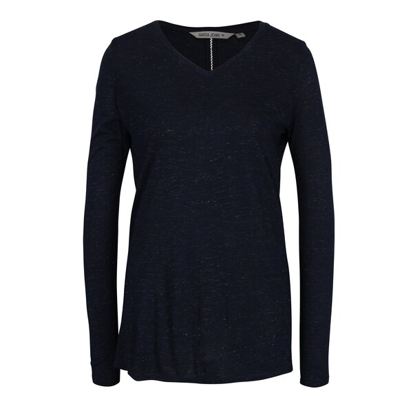 Bluza bleumarin cu maneci lungi si decupaj la spate Garcia Jeans