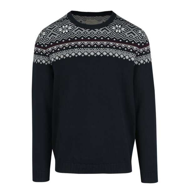 Pulover bleumarin cu model norvegian Selected Homme Christ