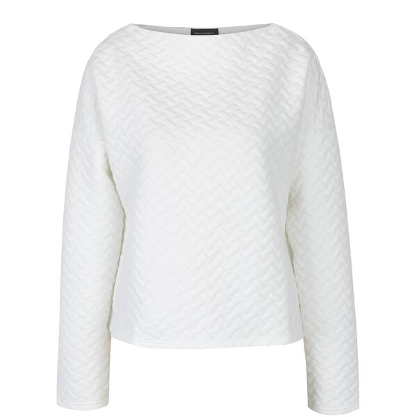 Pulover crem cu model în relief Broadway Merle