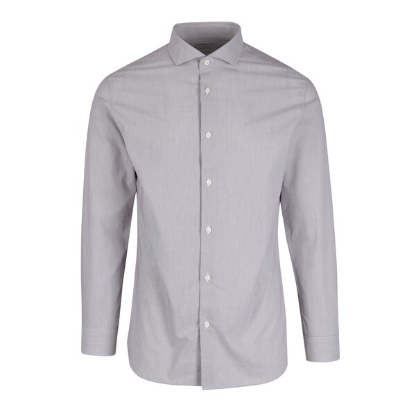 Cămasă alb & visiniu în dungi slim-fit Selected Homme Donesel