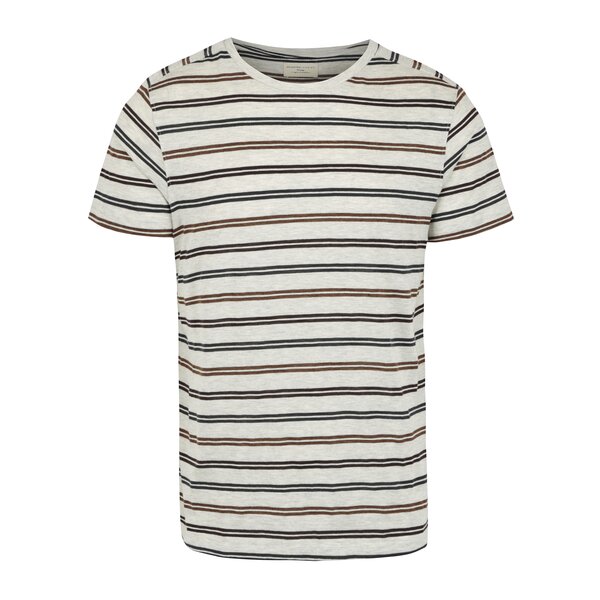 Tricou gri&maro în dungi Selected Homme Ryan