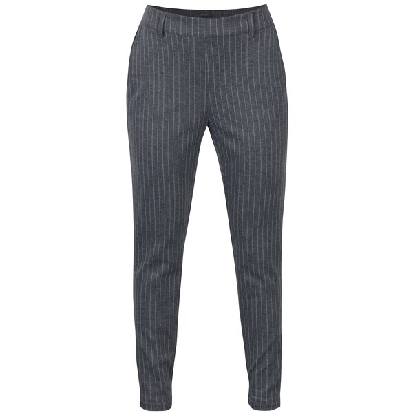 Pantaloni gri în dungi cu talie elastică Broadway Danelle