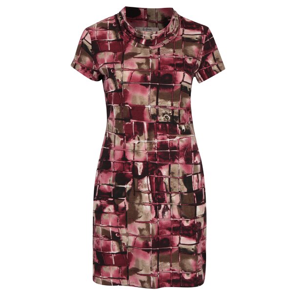 Rochie maro&roz cu model abstract LA Lemon