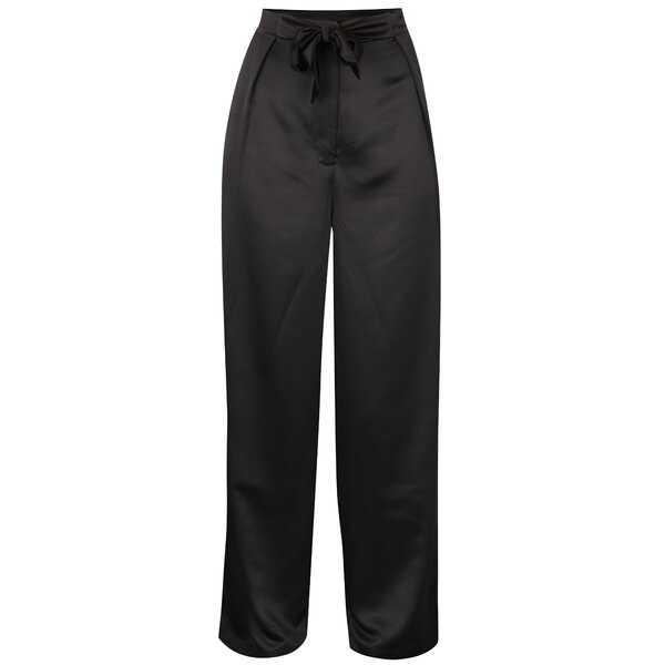 Pantaloni cullotes negru satinat - VILA Larissa