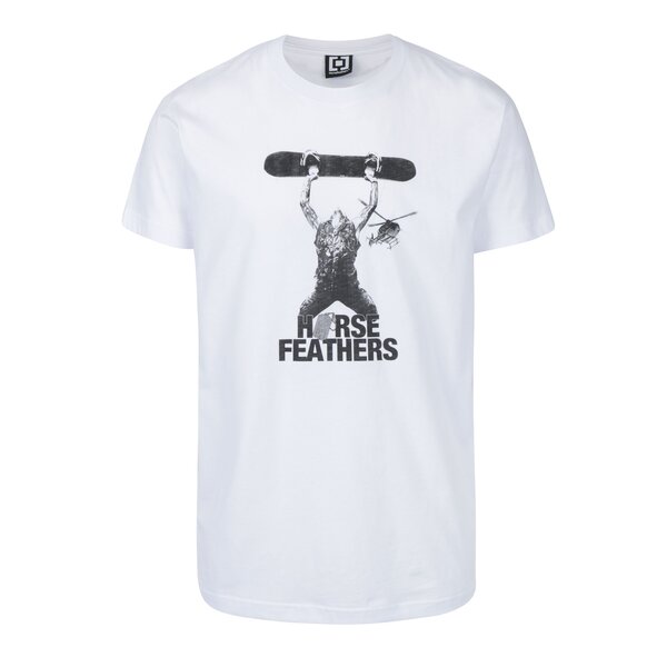 Tricou alb cu print pentru bărbați Horsefeathers Stratus